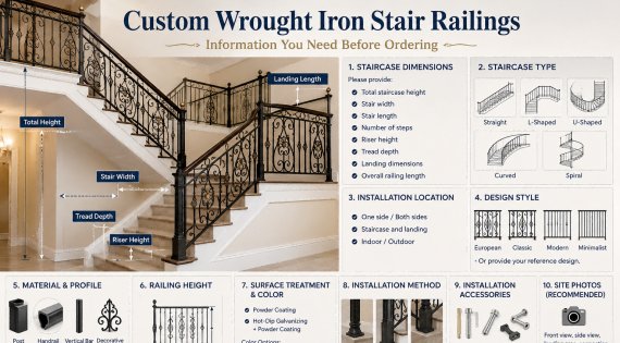 Custom Wrought Iron Stair Railings: What Information Do You Need Before Ordering?
